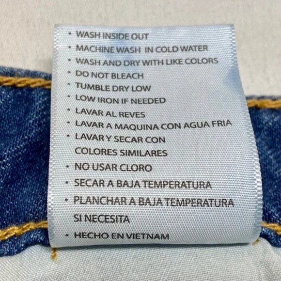 Kancan Women's 3/25 Jean Shorts Blue Super Distressed High Rise Denim NWT - Picture 11 of 14